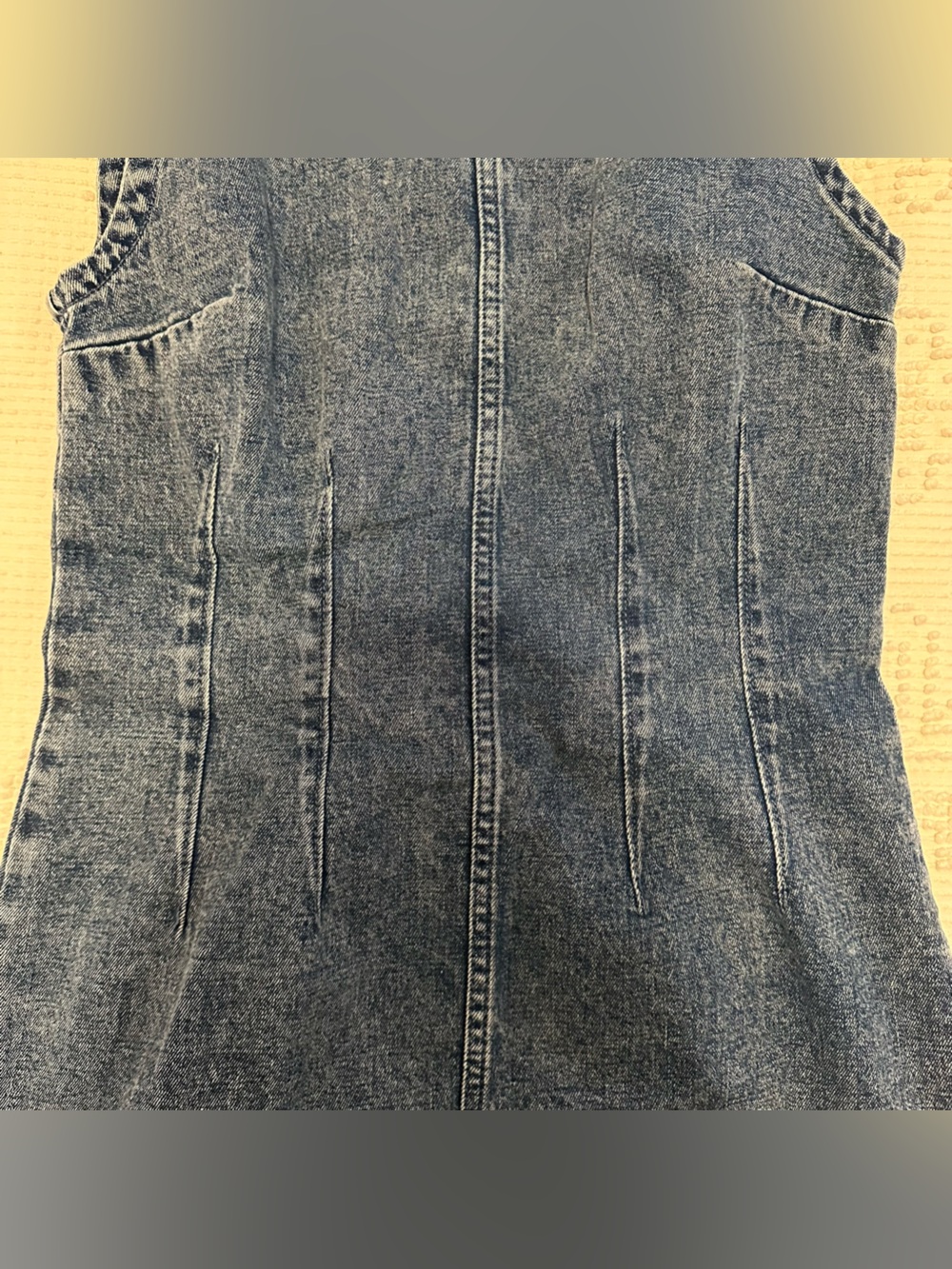 Abercrombie & Fitch Sleeveless Light Blue Denim Mini Dress - Picture 7 of 9